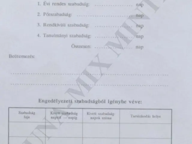 Szolg. idő és szab. nyilvántartás